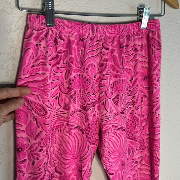Lilly Pulitzer Pink Leggings Jogger Pants Girls Size 14 Loungewear Barbie Spring - Picture 4 of 7